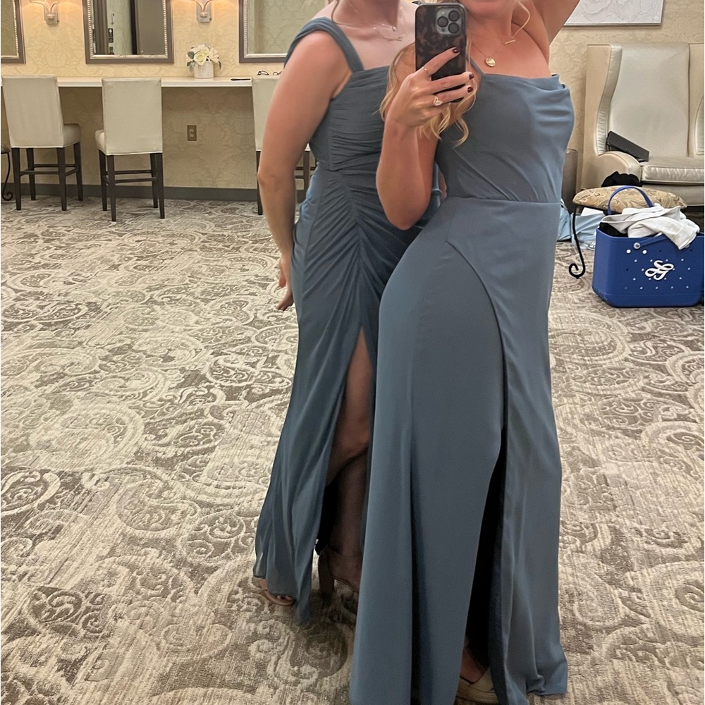 Azazie KENDALL & KYLIE Cowl Scoop Chiffon Mermaid Bridesmaids Dress
